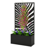 Jardinière en métal avec treillis pour plantes grimpantes