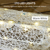 Outdoor Lighted Deer Xmas Decor, Light Up Reindeer Christmas Decoration w/ 170 LED Lights for Holiday