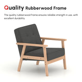 Fauteuil d'appoint du milieu du siècle, moderne, en tissu capitonné, dossier touffeté, siège de salon