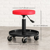 Rolling Garage Stool, 300 LBS Capacity Padded Mechanic Stool with 2.5
