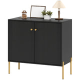 Sideboard, Modern Buffet Cabinet, Coffee Bar Cabinet with Fluted Doors and Adjustable Shelf