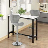 Ensemble de 2 tabourets de bar hauteur comptoir tabouret pivotant hauteur ajustable chaises de bar avec repose-pieds pour cuisine salle à manger maison bar