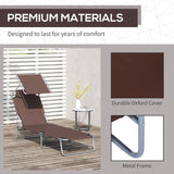 Outdoor Lounge Chair, Adjustable Folding Chaise Lounge