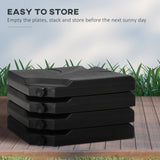 4 Piece Umbrella Base Stand Cantilever Offset Patio Umbrella Weight Plates w/ U Locking, 123 lb Capacity Water or 158 lb Capacity Sand
