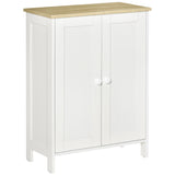 Storage Cabinet with Doors, Cupboard Organization with 2 Adjustable Shelves