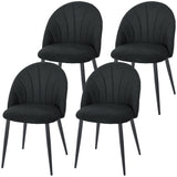 Ensemble de 4 chaises de salle à manger modernes, chaises de salle à manger rembourrées avec pieds en métal, siège rembourré