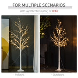 5FT Garden Birch Tree Light with 58 Warm LEDs and 8 Light Modes