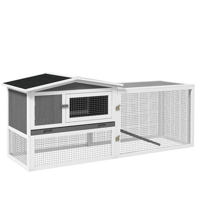 Wooden Rabbit Hutch Guinea Pig House with Removable Tray