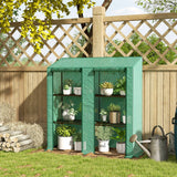 Portable Mini Greenhouse Green House with 3 Tier Shelves