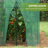 9.8' x 3.3' Plant Protector Tent, Crop Cage with Zipped Door and Ground Stakes for Garden