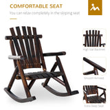 Chaise Berçante Extérieure, Chaise Adirondack Extérieure Bois Dossier Haut, Siège à Lattes