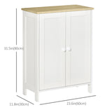Storage Cabinet with Doors, Cupboard Organization with 2 Adjustable Shelves