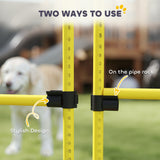 Dog Agility Training Equipment, 4 PCS Obstacle Course with Height Adjustable Jump Hurdle and Bag