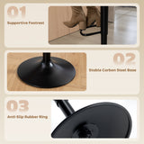 Bar Stools Set of 2, Swivel Counter Height Barstools with Footrest
