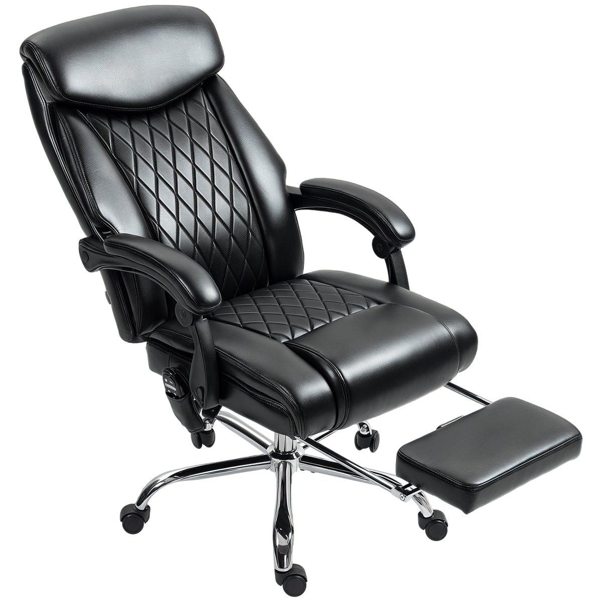6 Point Massage Office Chair with Remote, Ergonomic Reclining Computer Desk Chair with Footrest