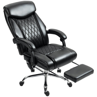6 Point Massage Office Chair with Remote, Ergonomic Reclining Computer Desk Chair with Footrest