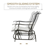 Outdoor Glider Chair, Patio Glider with Steel Frame and Mesh Fabric