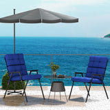 2-Piece Back Seat Cushion Replacement, Outdoor Patio Chair Cushions Set with Ties