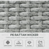 5PC Wicker Patio Lounger, Outdoor PE Rattan 5-level Adjustable Recliner Sofa Bed with Storage Side Table and Footstools