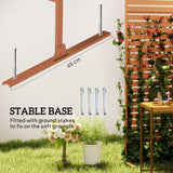 Decorative Outdoor Privacy Panel, Freestanding Metal Outdoor Divider with Stand for Garden