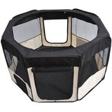Puppy Playpen 49.2-inch Soft Pet Playpen Folding Tent Kennel Kitten Playpen Cat Dog Exercise Crate w/ Bag