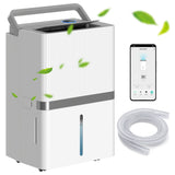 Déshumidificateur intelligent 100 pintes, 5 200 pi ca, Déshumidificateur WiFi grand format avec application