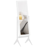Full Length Mirror, Free Standing Full Body Mirror with Rectangular Frame, Adjustable Angle for Dressing Room