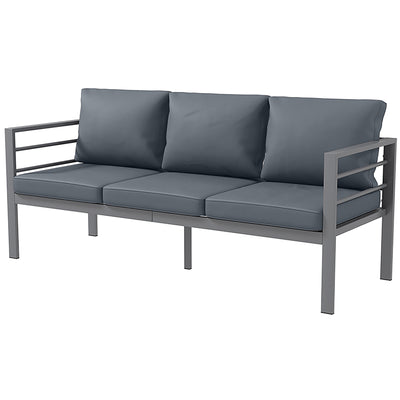 Aluminum Garden Sofa, 3-Person Outdoor Couch