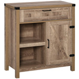 Rustic Barn Door Storage Cabinet Modern Farmhouse Buffet Sideboard for Kitchen