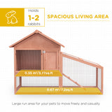 2 Tier Rabbit Hutch Outdoor Bunny House Guinea Pig Cage with Removable Tray