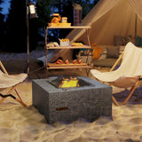 Fire Pit with Fire Poker, Wood Burning Firepit for Outside with Mesh Lid