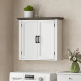 Bathroom Wall Cabinet, Farmhouse Medicine Cabinet Wall Mounted with 2 Doors and Adjustable Shelf