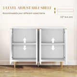 Armoire de Rangement de Cuisine Moderne, Buffet Bahut avec Étagères Ajustables pour