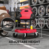 Rolling Garage Stool, 300 LBS Capacity Mechanic Stool with 5