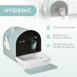 Cat Litter Box with Lid, Removable Tray
