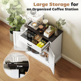 Buffet Bahut, Meuble de Rangement Moderne avec 2 Portes et Tablette Ajustable