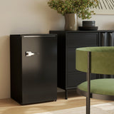 Retro Mini Fridge, 3.1 Cu. Ft Single Door Compact Refrigerator with Adjustable Thermostat, 2 Glass Shelves