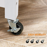 Kitchen Cart, Small Kitchen Island, Stainless Steel Top Utility Trolley on Wheels with Storage Drawer for Dining Room