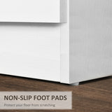 Bedside Table with 3 Drawers, Modern Wood Nightstand