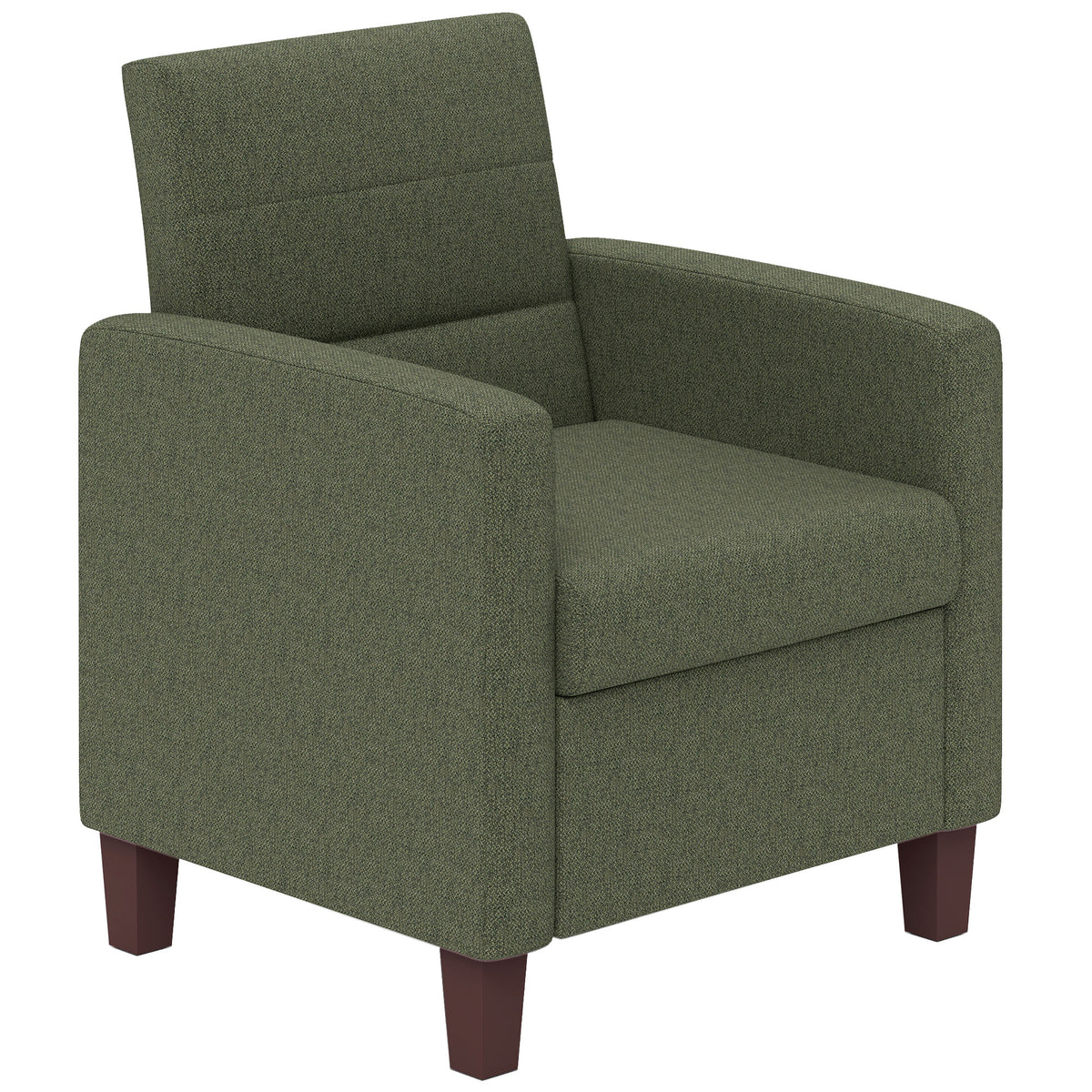 Fauteuil d'accent en tissu, fauteuil moderne avec coussin de siège et patins antidérapants pour salon