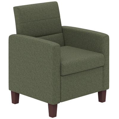 Fauteuil d'accent en tissu, fauteuil moderne avec coussin de siège et patins antidérapants pour salon