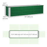 6' x 1.5' x 1.3' Galvanized Raised Garden Bed, Elevated Large Metal Planter Box w/ Install Gloves