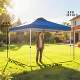 Pop Up Canopy Waterproof Canopy Tent with Carrying Bag for Parties Garden BBQs 9.8' x 9.8'
