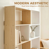 Corner Bookshelf, 5-Tier L-Shaped Bookcase with 350° Rotating Design