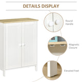 Storage Cabinet with Doors, Cupboard Organization with 2 Adjustable Shelves