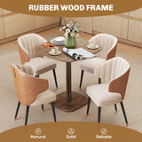 Dining Table for 4 People - Modern Kitchen Table with Wood-Effect Top, 27.6