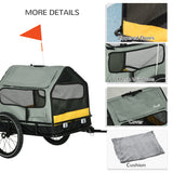 Remorque de vélo pour chien 3 en 1, lit pour animaux avec laisse de sécurité, roues à dégagement rapide, coussin pour petits chiens
