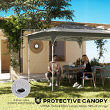 11.5 x 11.5 ft Pop Up Canopy Tent with 1-Button Push Easy Setup, UPF 50+ 2-Tier Instant Canopy with Carry Bag