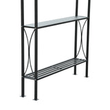 8' x 5' Grill Gazebo Double Tiered Tent Pavilion Grill Canopy Garden Sun Shade with 2-Tires Shelf