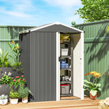 4.5 x 3ft Outdoor Storage Shed, Waterproof Metal Garden Shed with Lockable Door for Backyard